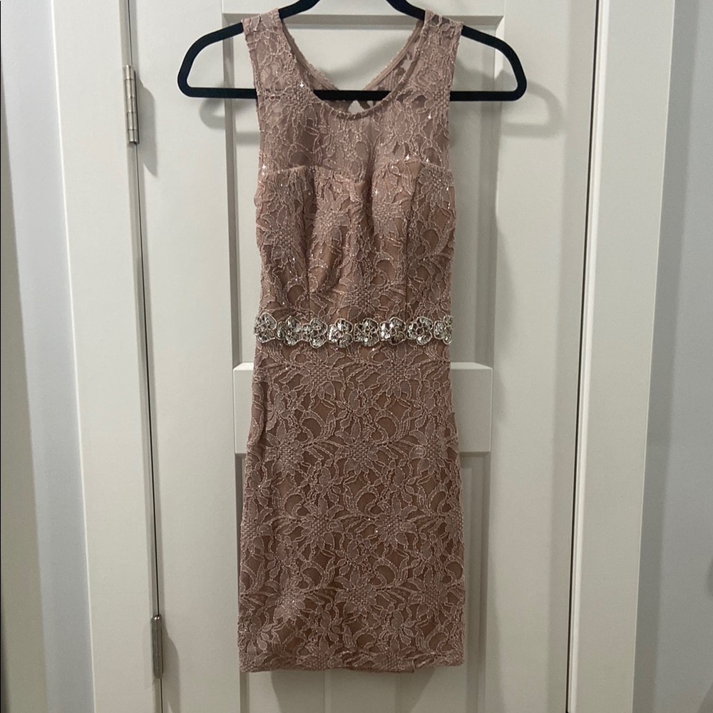 Jodi Kristopher Light Tan Dress